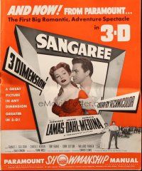 5g857 SANGAREE pressbook '53 Fernando Lamas & sexy Arlene Dahl, romantic adventure in 3-D!
