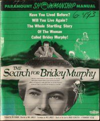 5g870 SEARCH FOR BRIDEY MURPHY pressbook '56 reincarnated Teresa Wright, from best selling book!