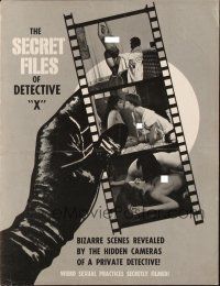 5g872 SECRET FILES OF DETECTIVE X pressbook '68 weird sexual practices filmed by hidden cameras!
