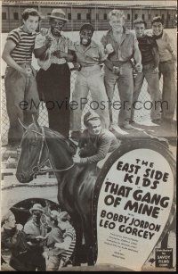 5g941 THAT GANG OF MINE pressbook R52 East Side Kids with Sunshine Sammy & Clarence Muse!