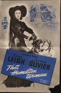 5g942 THAT HAMILTON WOMAN pressbook R47 Vivien Leigh, Laurence Olivier, Alexander Korda
