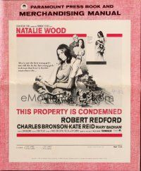 5g947 THIS PROPERTY IS CONDEMNED pressbook '66 sexy Natalie Wood & Robert Redford, Sydney Pollack