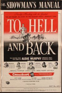 5g950 TO HELL & BACK pressbook '55 Audie Murphy's life story as a kid soldier in World War II!