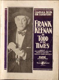 5g951 TODD OF THE TIMES pressbook '19 Frank Keenan + cool Harold Lloyd Pathe ad!