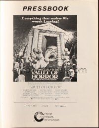 5g967 VAULT OF HORROR pressbook '73 Tales from Crypt sequel, cool art of death's waiting room!