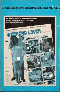 5g974 WEEKEND LOVER pressbook '72 Navy skindiving sex, they gamble for kicks on pleasure weekends!