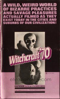 5g989 WITCHCRAFT '70 pressbook '70 Italian horror documentary, wild images!