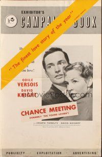 5g997 YOUNG LOVERS English pressbook '54 Anthony Asquith, Odile Versois, Chance Meeting!
