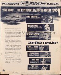 5g999 ZERO HOUR pressbook '57 Dana Andrews, Linda Darnell, Sterling Hayden, parodied in Airplane!