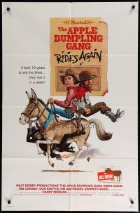 5h048 APPLE DUMPLING GANG RIDES AGAIN 1sh '79 wacky art of Don Knotts & Tim Conway on donkey!