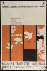 5h105 BIRDMAN OF ALCATRAZ 1sh '62 Burt Lancaster in John Frankenheimer's prison classic!