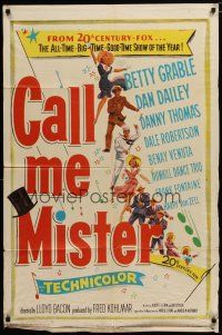 5h152 CALL ME MISTER 1sh '51 Betty Grable, Dan Dailey, big-time good-time show of the year!
