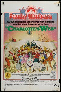 5h176 CHARLOTTE'S WEB 1sh R74 E.B. White's farm animal cartoon classic!