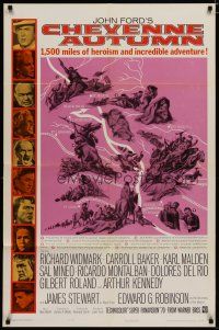 5h180 CHEYENNE AUTUMN 1sh '64 John Ford directed, 1,500 miles of heroism and incredible adventure!