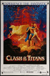 5h187 CLASH OF THE TITANS 1sh '81 Harryhausen, great fantasy art by Greg & Tim Hildebrandt!