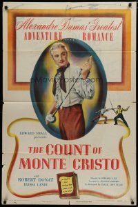 5h200 COUNT OF MONTE CRISTO 1sh R48 cool art of Robert Donat as Edmond Dantes!