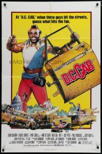5h214 D.C. CAB 1sh '83 great Drew Struzan art of angry Mr. T with torn-off cab door!