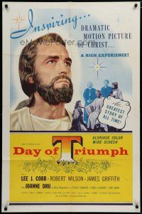 5h221 DAY OF TRIUMPH 1sh '54 Irving Pichel directs the inspiring Life of Christ!