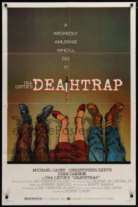 5h230 DEATHTRAP style A 1sh '82 art of Chris Reeve, Michael Caine & Dyan Cannon's feet!