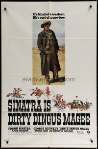 5h240 DIRTY DINGUS MAGEE 1sh '70 full-length image of Frank Sinatra as dirty cowboy!