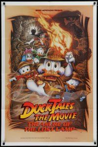 5h255 DUCKTALES: THE MOVIE DS 1sh '90 Walt Disney, Scrooge McDuck, cool adventure art by Drew!