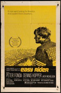 5h264 EASY RIDER 1sh '69 Peter Fonda, Jack Nicholson, biker classic directed by Dennis Hopper!