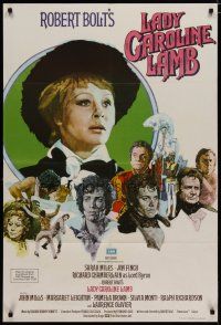 5h499 LADY CAROLINE LAMB English 1sh '73 directed by Robert Bolt, great art of Sarah Miles & cast!