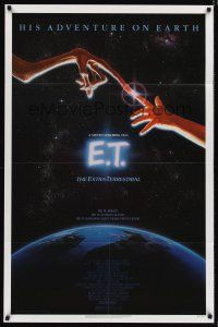 5h258 E.T. THE EXTRA TERRESTRIAL 1sh '82 Steven Spielberg classic, John Alvin art!