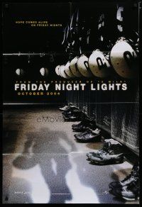 5h335 FRIDAY NIGHT LIGHTS teaser DS 1sh '04 Texas high school football, cool image of locker room!