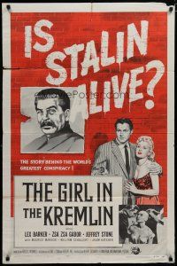 5h356 GIRL IN THE KREMLIN 1sh '57 Stalin's weird fetishism, strange rituals, plots bared!