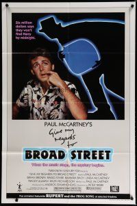 5h360 GIVE MY REGARDS TO BROAD STREET 1sh '84 great portrait image of Paul McCartney!