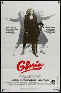 5h364 GLORIA 1sh '80 John Cassavetes directed, cool images of Gena Rowlands!