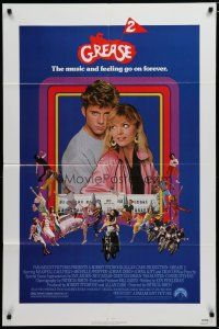 5h375 GREASE 2 1sh '82 best close up of Michelle Pfeiffer & Maxwell Caulfield!