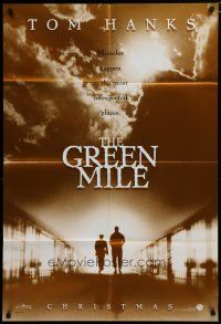5h386 GREEN MILE teaser DS 1sh '99 Tom Hanks, Michael Clarke Duncan, Stephen King fantasy!