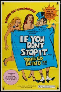 5h447 IF YOU DON'T STOP IT YOU'LL GO BLIND 1sh '76 Uschi Digard, wackiest sexy artwork!
