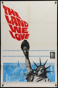 5h503 LAND WE LOVE 1sh '66 a potrrait of America produced by Warner Bros.!