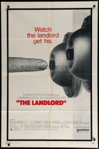 5h504 LANDLORD 1sh '70 erotic image of finger pushing doorbell, directed by Hal Ashby!