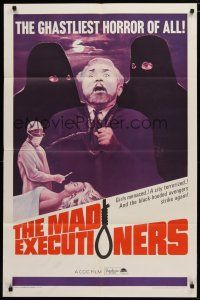 5h542 MAD EXECUTIONERS 1sh '65 Der Henker von London, German horror, black-hooded avengers!