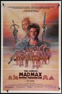 5h544 MAD MAX BEYOND THUNDERDOME 1sh '85 art of Mel Gibson & Tina Turner by Richard Amsel!