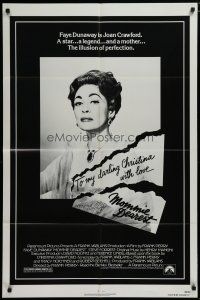 5h584 MOMMIE DEAREST 1sh '81 great portrait of Faye Dunaway as Joan Crawford!