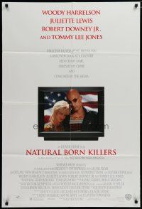 5h613 NATURAL BORN KILLERS DS 1sh '94 Oliver Stone, Woody Harrelson & Juliette Lewis on TV!