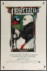 5h632 NOSFERATU THE VAMPYRE 1sh '79 Werner Herzog, Palladini art of vampire Klaus Kinski!