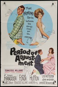 5h670 PERIOD OF ADJUSTMENT 1sh '62 sexy Jane Fonda in nightie trying to get used to marriage