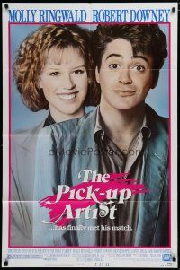 5h677 PICK-UP ARTIST 1sh '87 great close image of Robert Downey Jr. & Molly Ringwald!