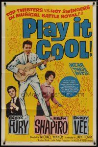 5h686 PLAY IT COOL 1sh '63 Michael Winner directed, great image of rockin' Bobby Vee!