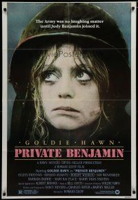 5h702 PRIVATE BENJAMIN 1sh '80 funny image of depressed soldier Goldie Hawn!