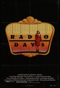 5h714 RADIO DAYS 1sh '87 Woody Allen, Seth Green, Dianne Wiest, New York City!