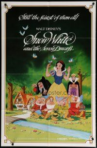 5h809 SNOW WHITE & THE SEVEN DWARFS 1sh R83 Walt Disney animated cartoon fantasy classic!
