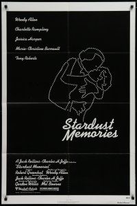 5h845 STARDUST MEMORIES 1sh '80 directed by Woody Allen, cool star constellation art!