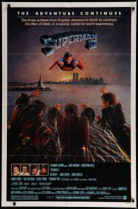 5h857 SUPERMAN II 1sh '81 Christopher Reeve, Terence Stamp, battle over New York City!